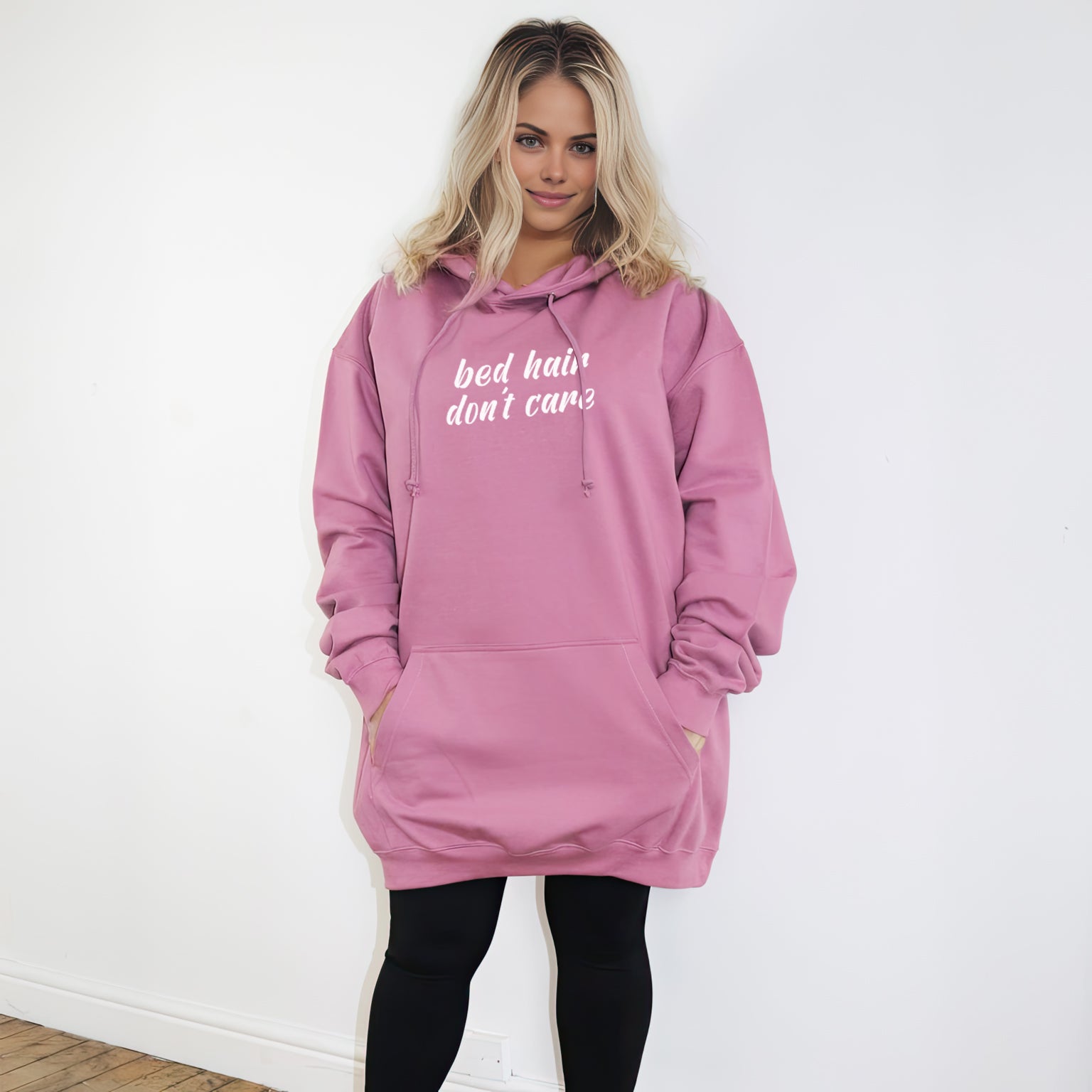 Bed Hair Don't Care - Huge Oversized Comfy Original Hoody