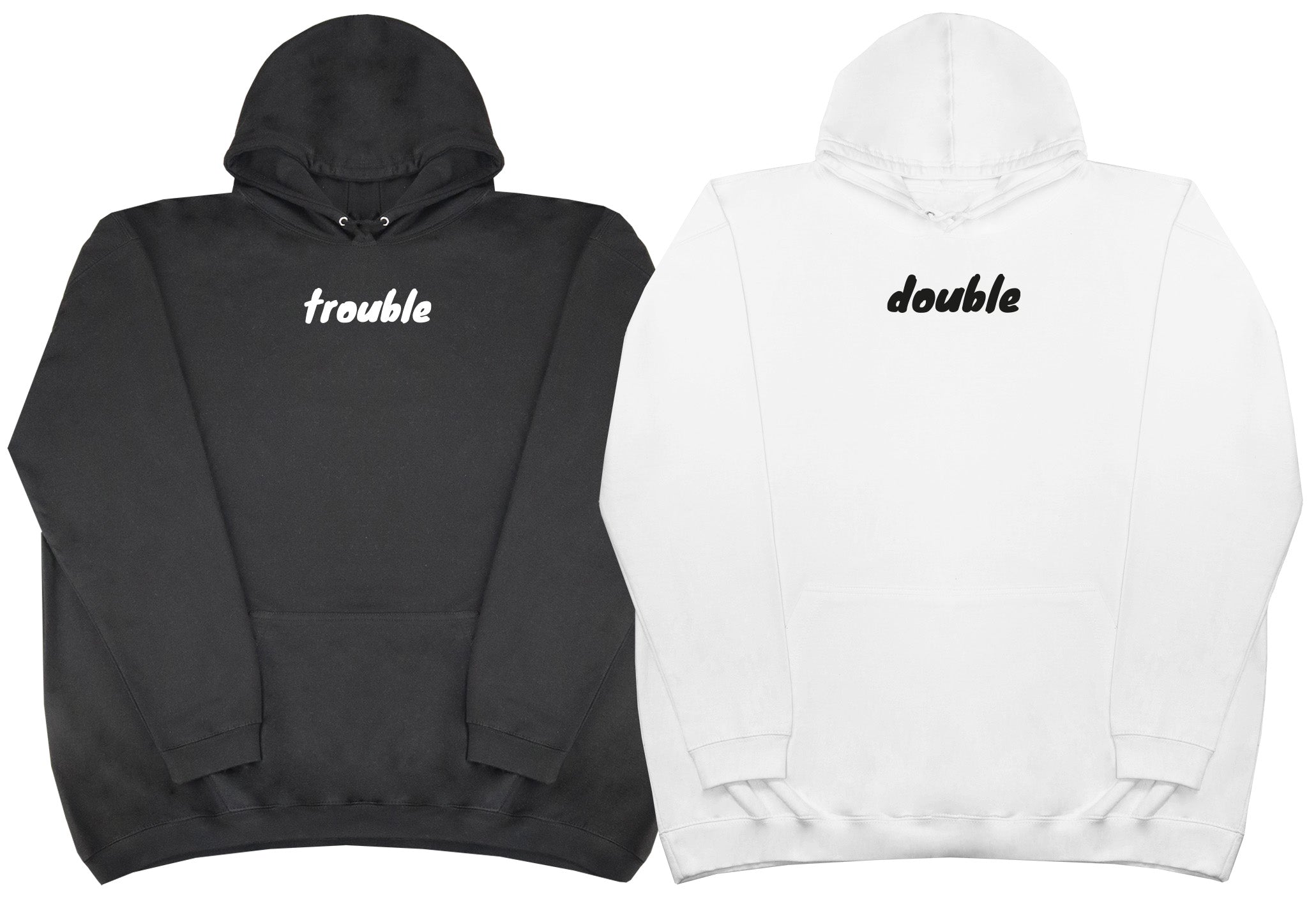 Double Trouble Matching Set - Huge Oversized Comfy Original Hoody