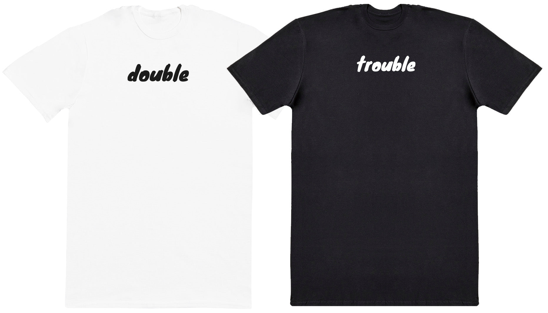 Double Trouble Matching Set - Huge Oversized Comfy Original T-Shirts