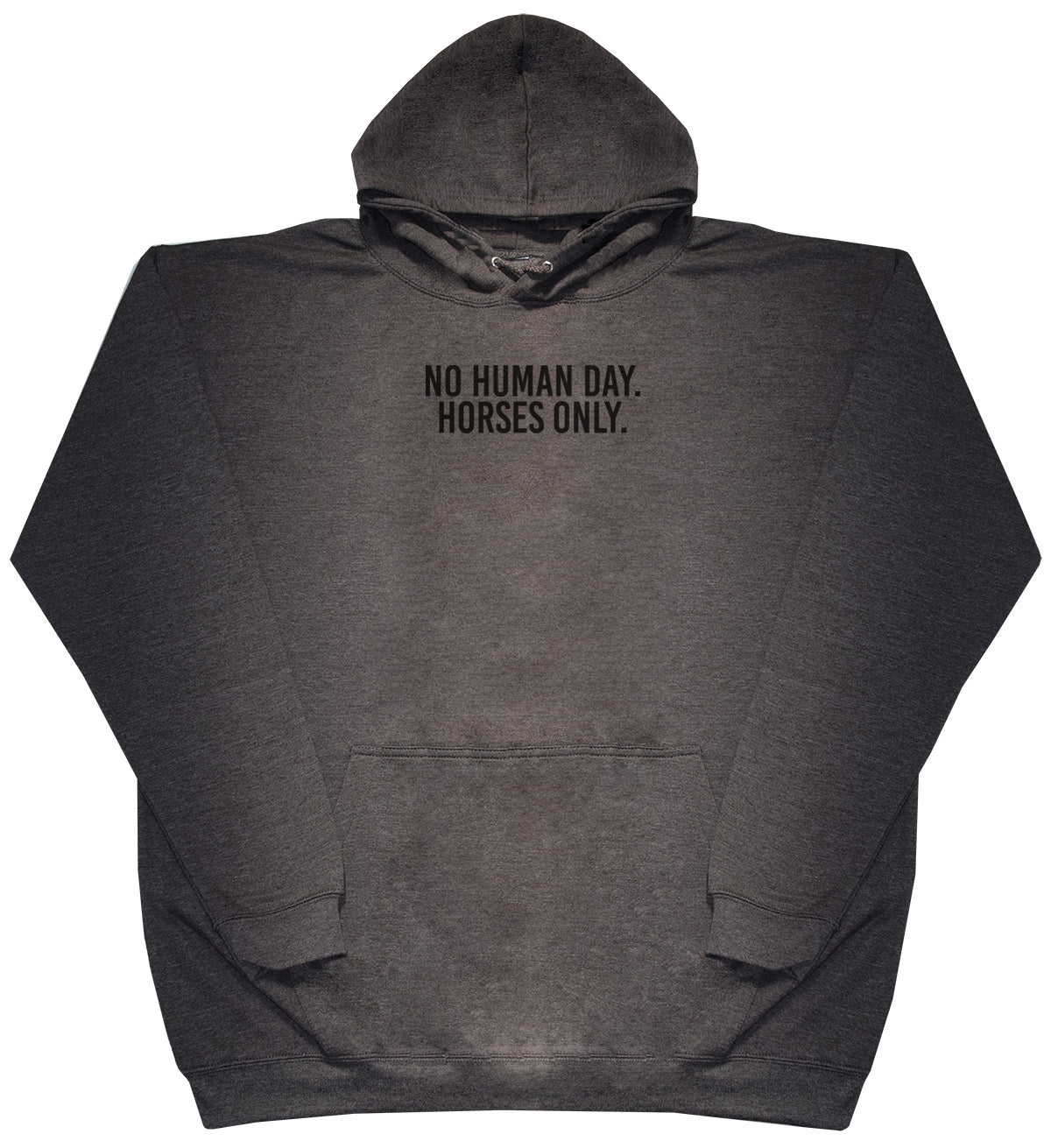 No Human Day. Horses Only - Kids Oversized Comfy Original Hoody