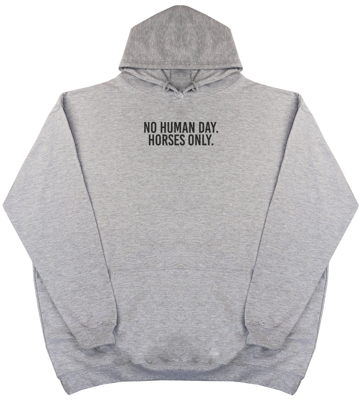 No Human Day. Horses Only - Huge Oversized Comfy Original Hoody