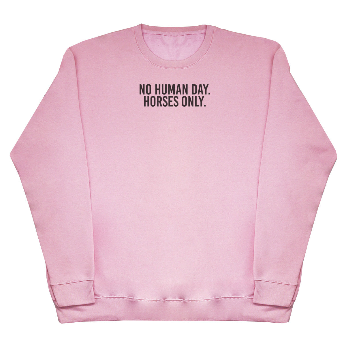 No Human Day. Horses Only - Huge Oversized Comfy Original Sweater