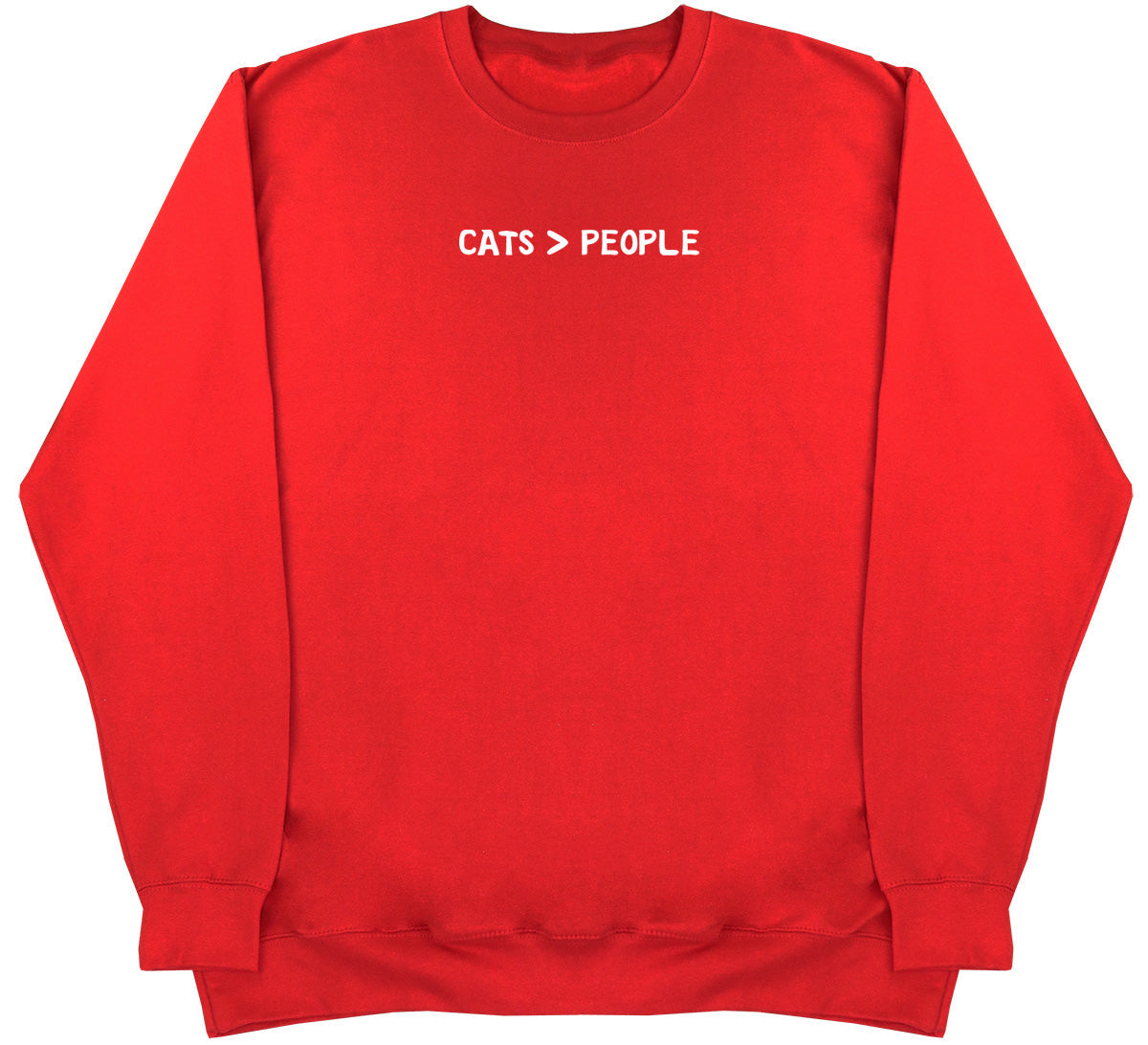 Cats Greater Than People - Kids Oversized Comfy Sweater