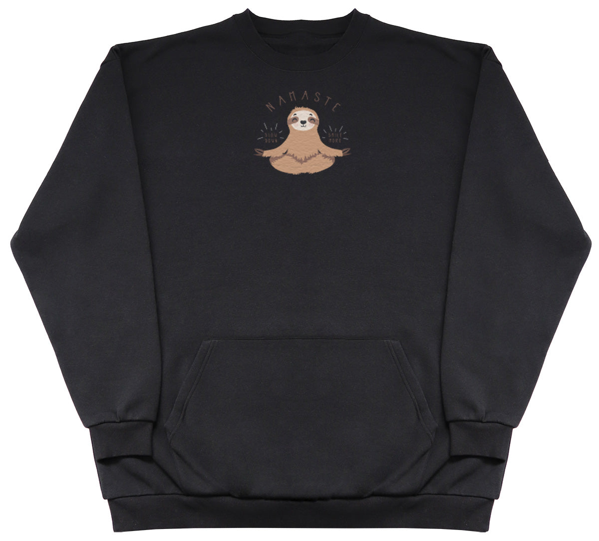 Namaste Sloth - Huge Oversized Hoodless Hoodie