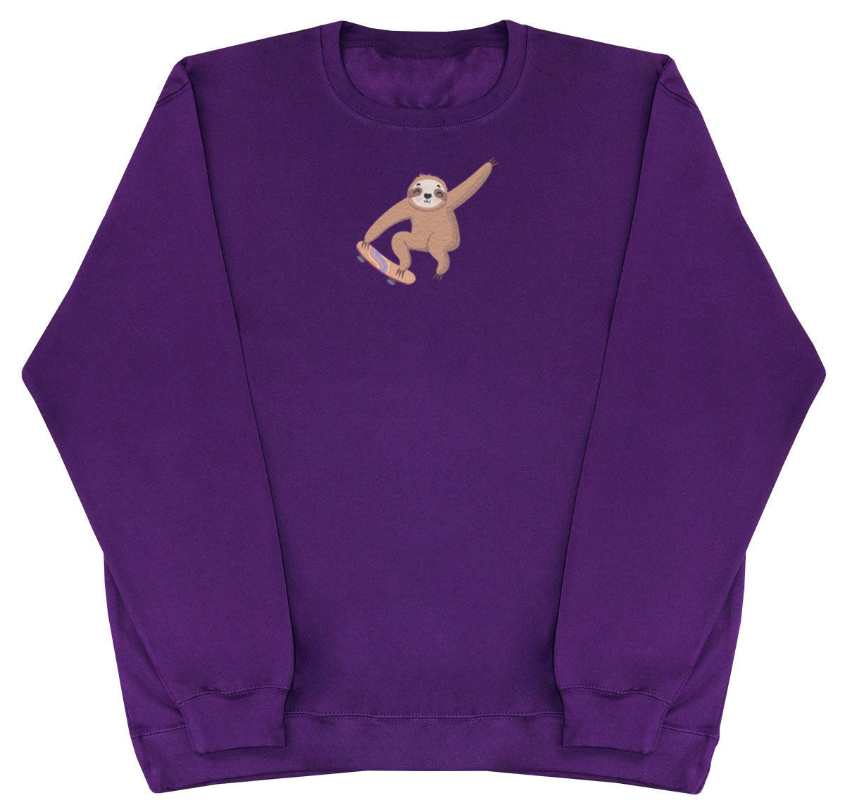 Skating Sloth - Kids Oversized Comfy Sweater