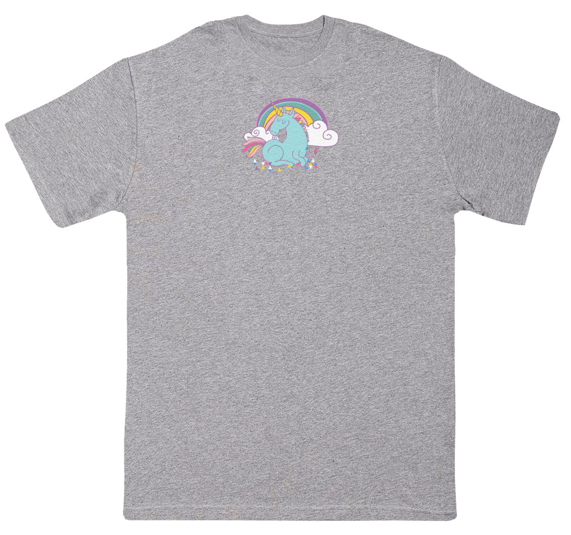 Unicorn Rainbow - Kids Oversized Comfy T-Shirt