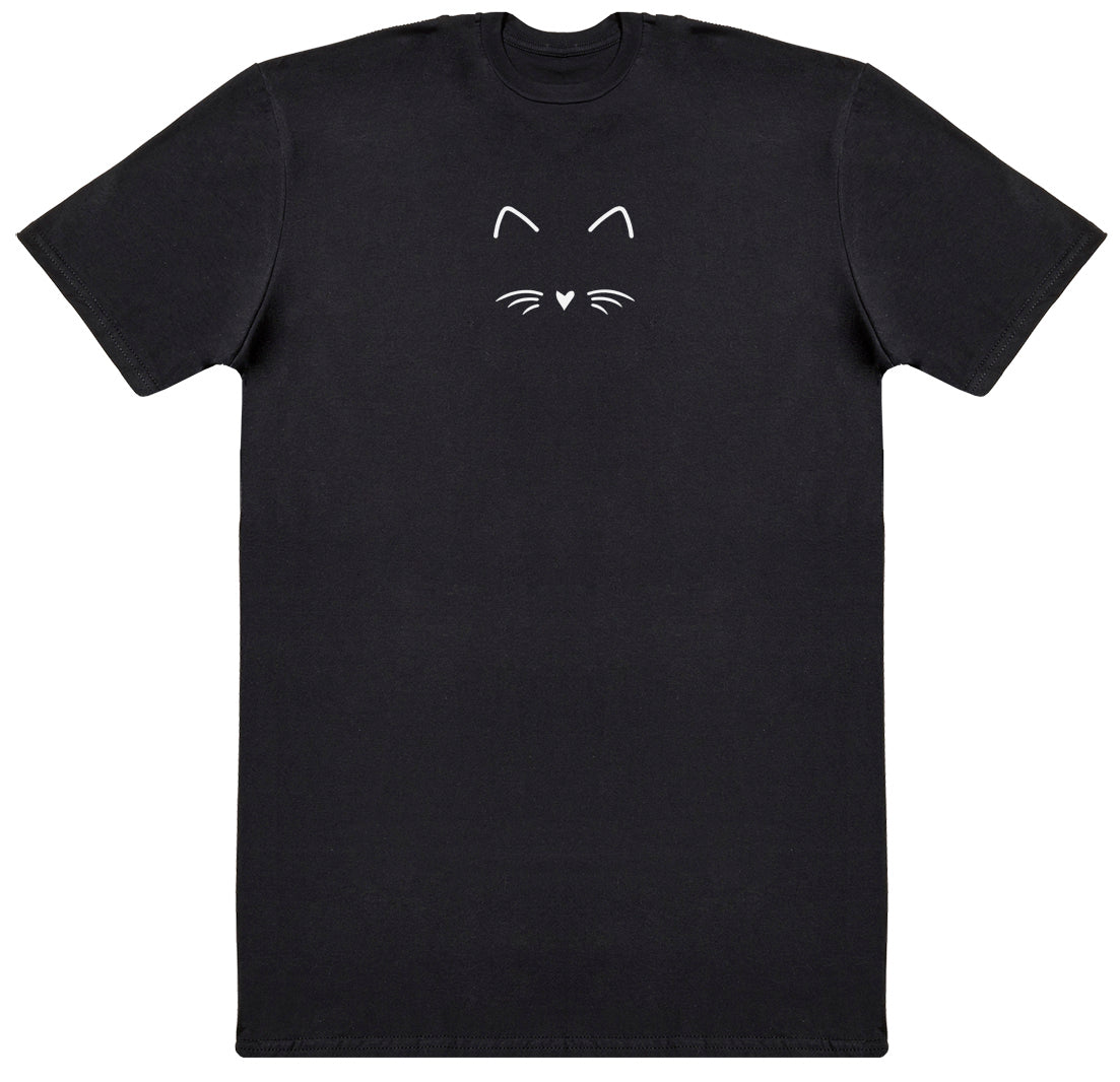 Cat Face - Kids Oversized Comfy T-Shirt