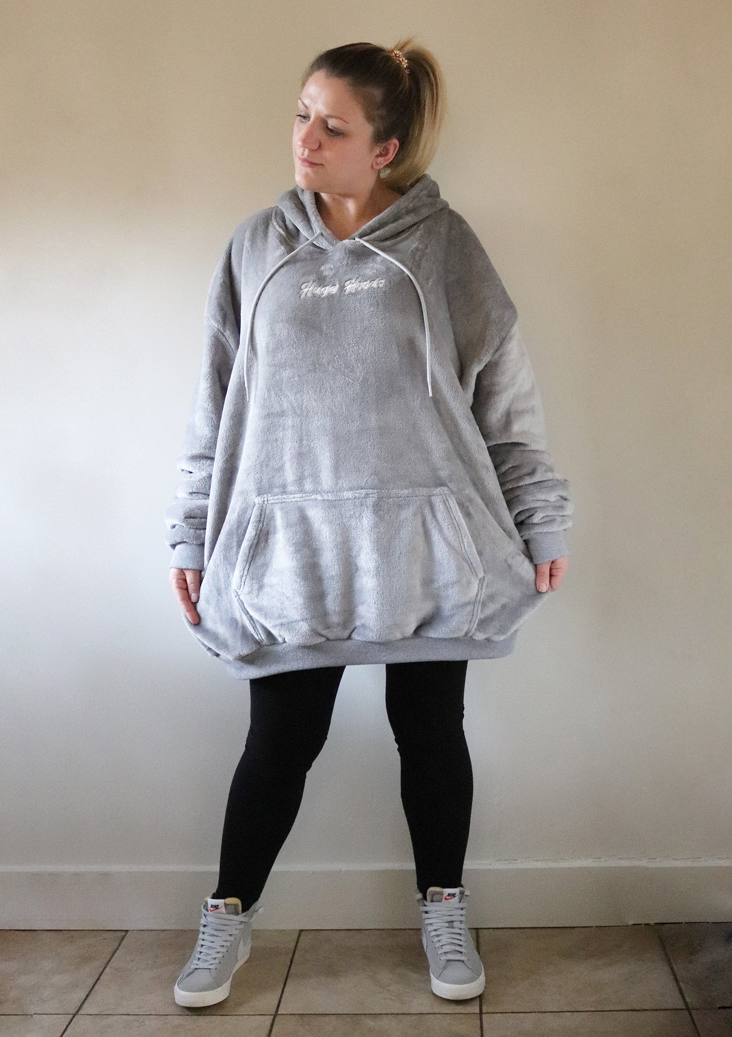 Huge Hoods Fur Grey Oversized Original Hoody